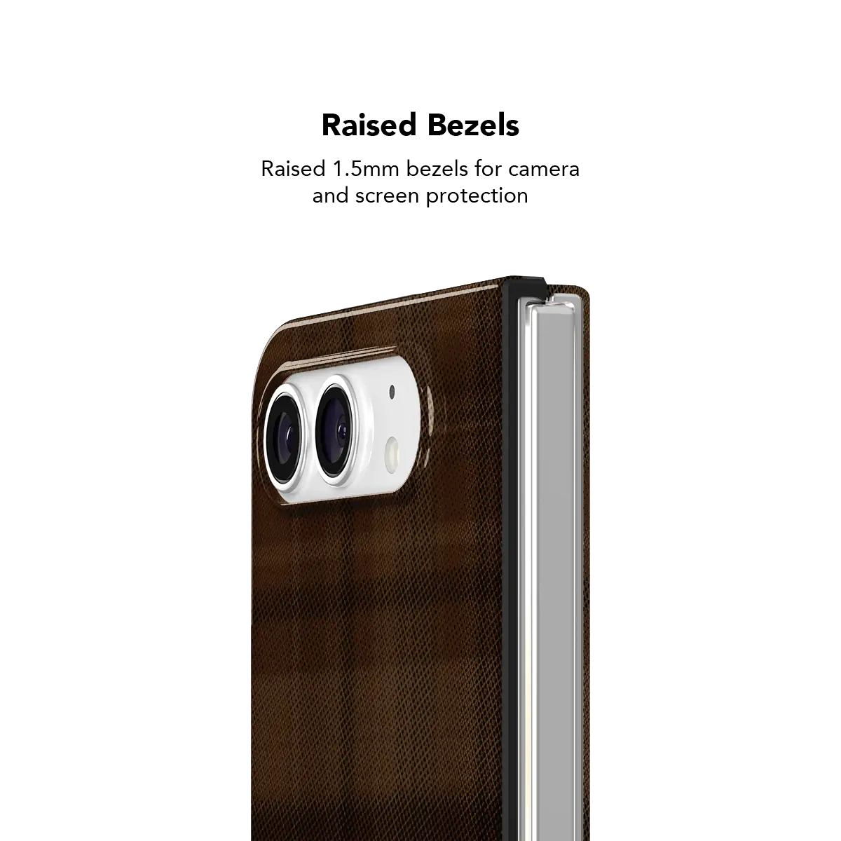 Chestnut | Brown Flannel Minimalist Phone Case