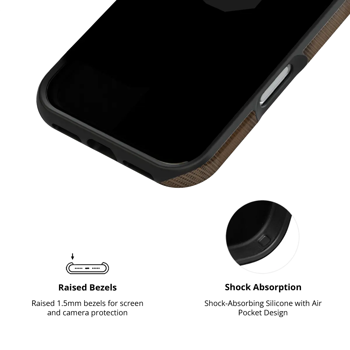 Chestnut | Brown Flannel Minimalist Phone Case
