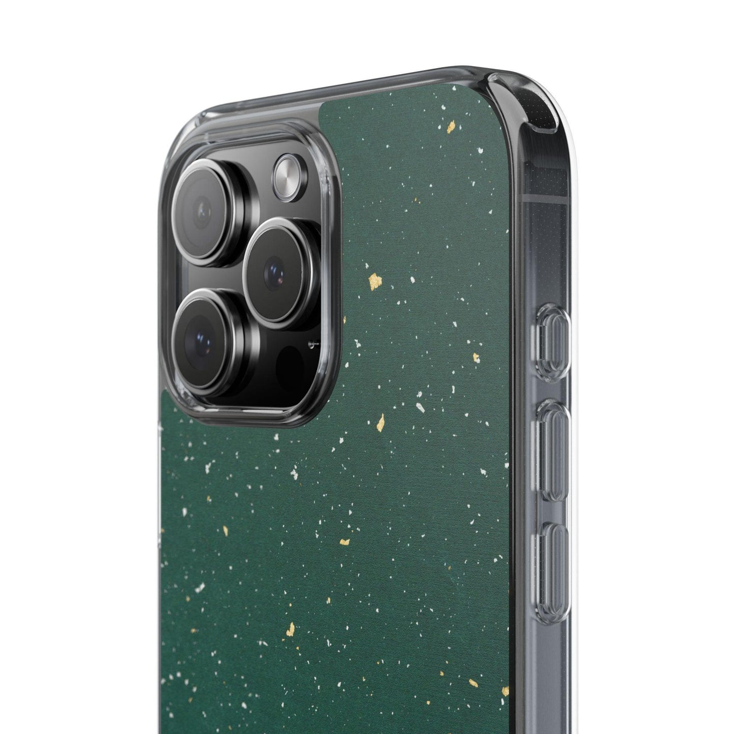 Clear Cases Green with Glitter