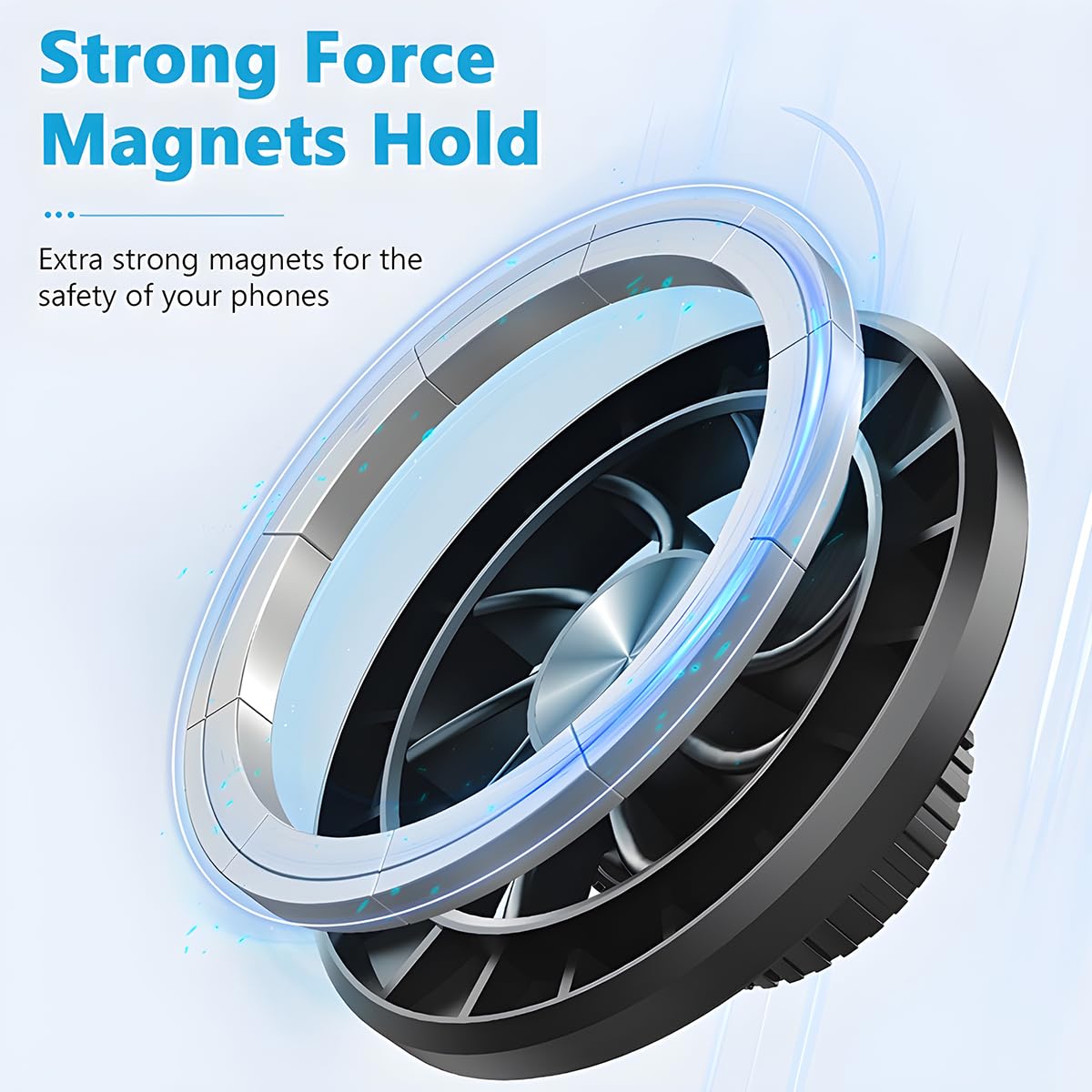 360° Magnetic Car Mount Phone Holder — Hands-Free Air Vent Clip with Iron-Grip Magnet, No-Wobble Secure Fit for All Phones, SUVs, Sedans & Trucks — Black/White