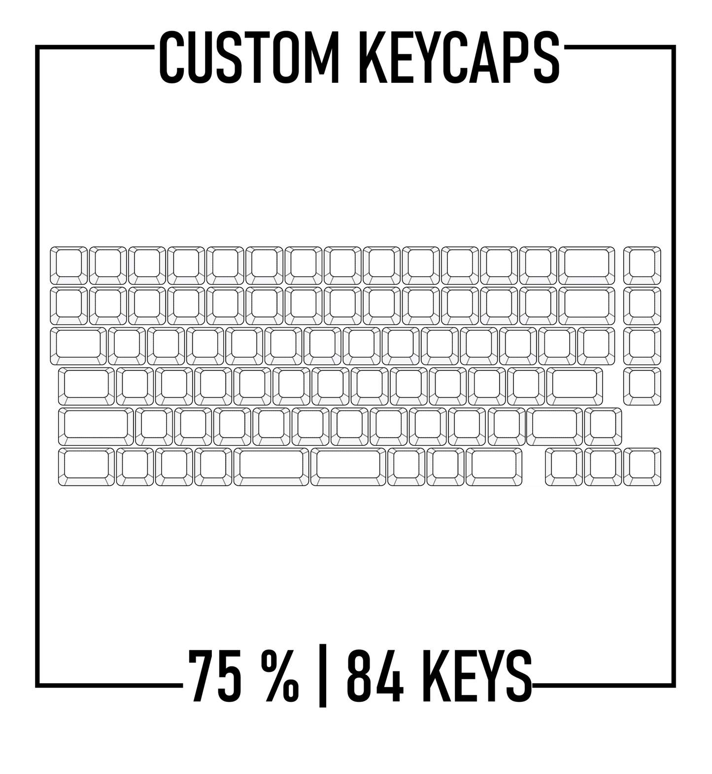 75% Keyboard Custom Keycaps ( ANSI | 84 Keys )