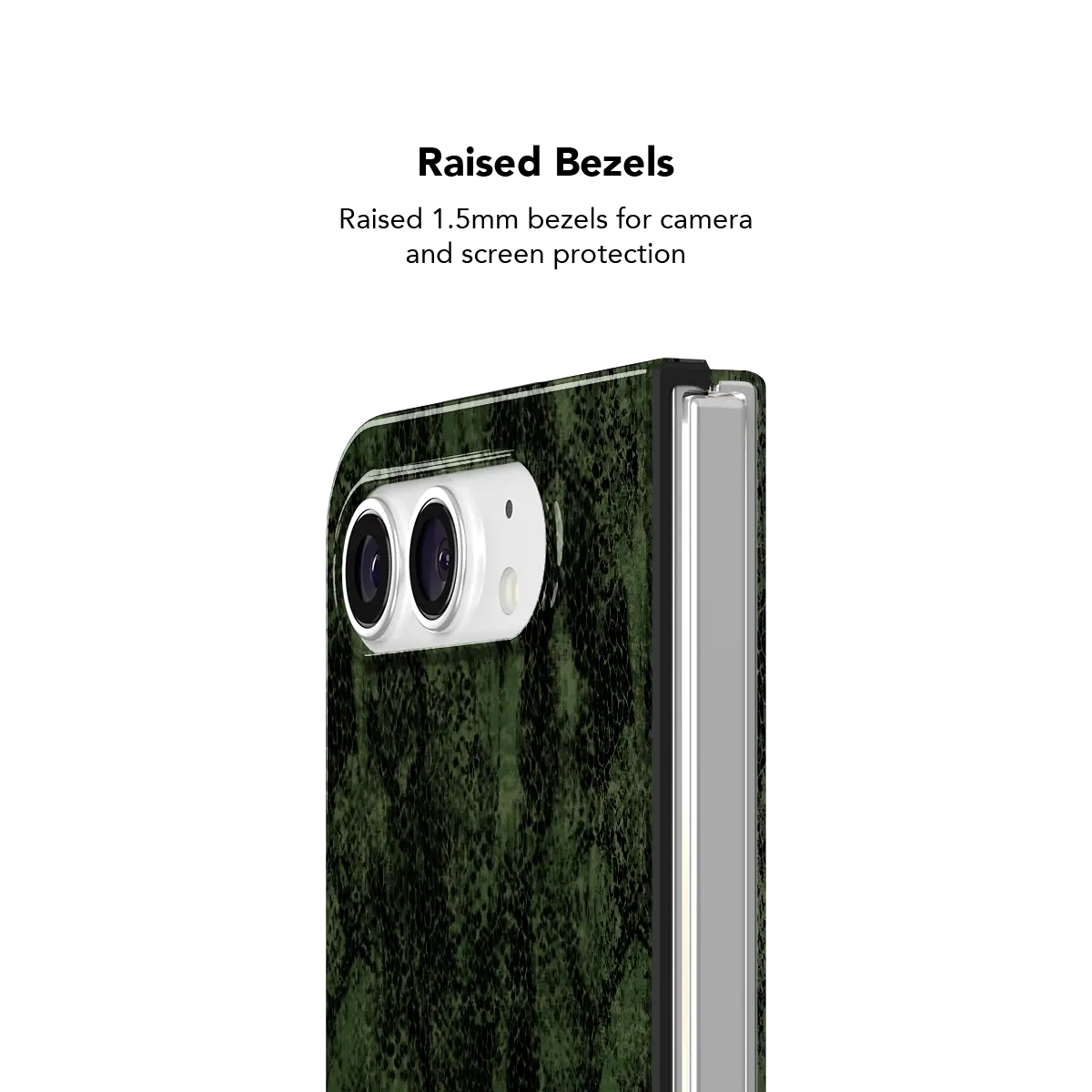 Emerald Python | Textured Olive Snakeskin Phone Case