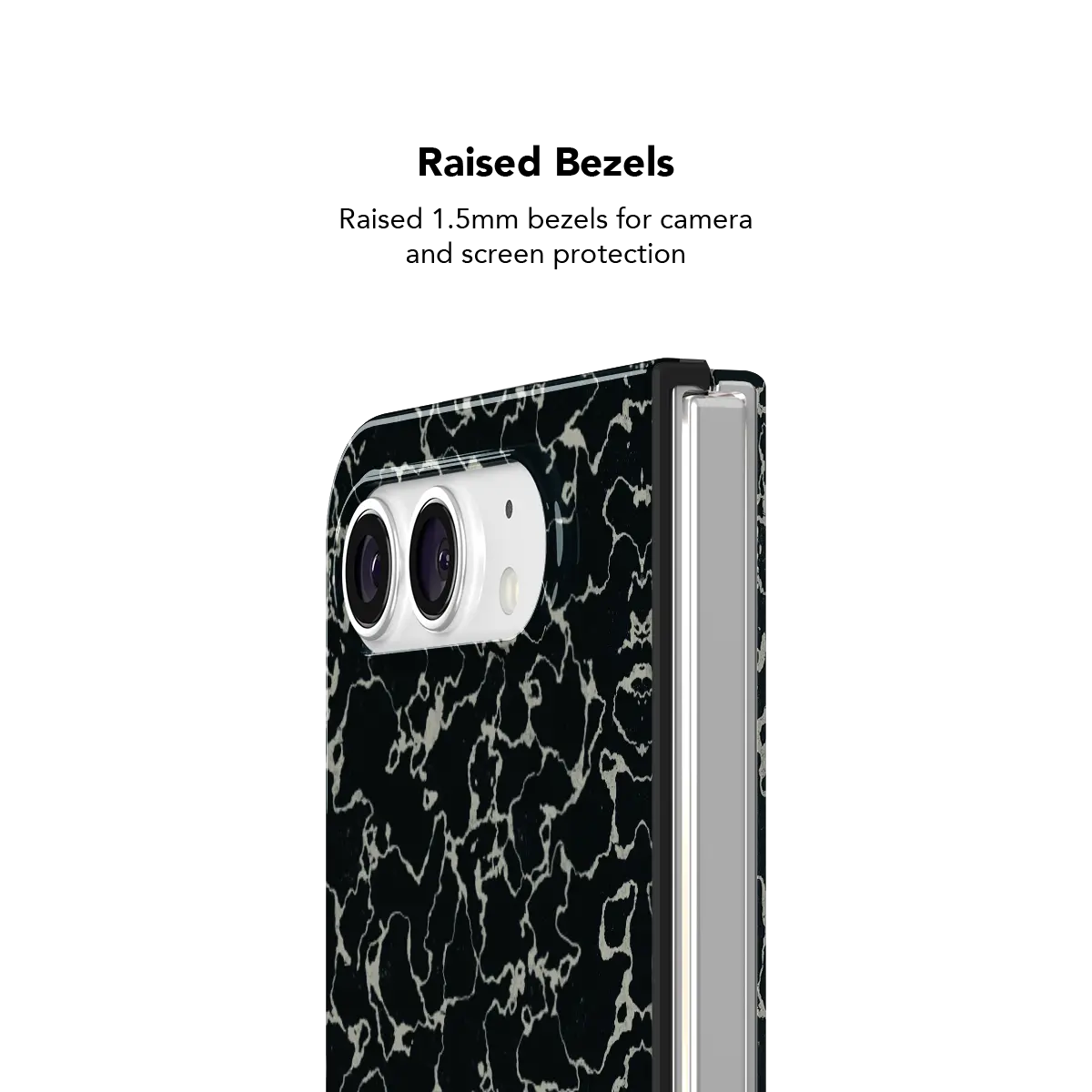 Obsidian Vein | Abstract Black Marble Phone Case