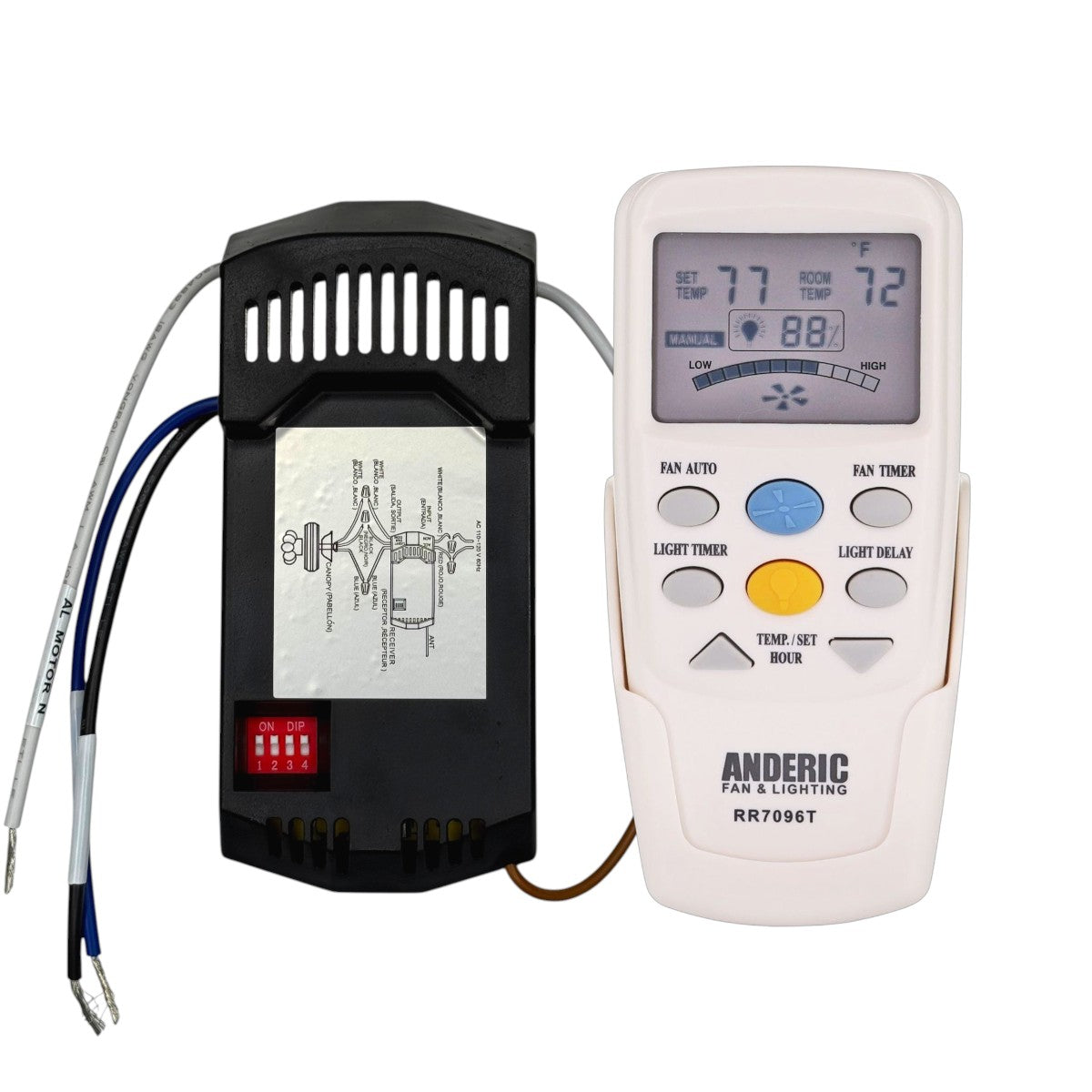 Hampton Bay KUJCE10305 Thermostatic Ceiling Fan Remote Control - TR201A