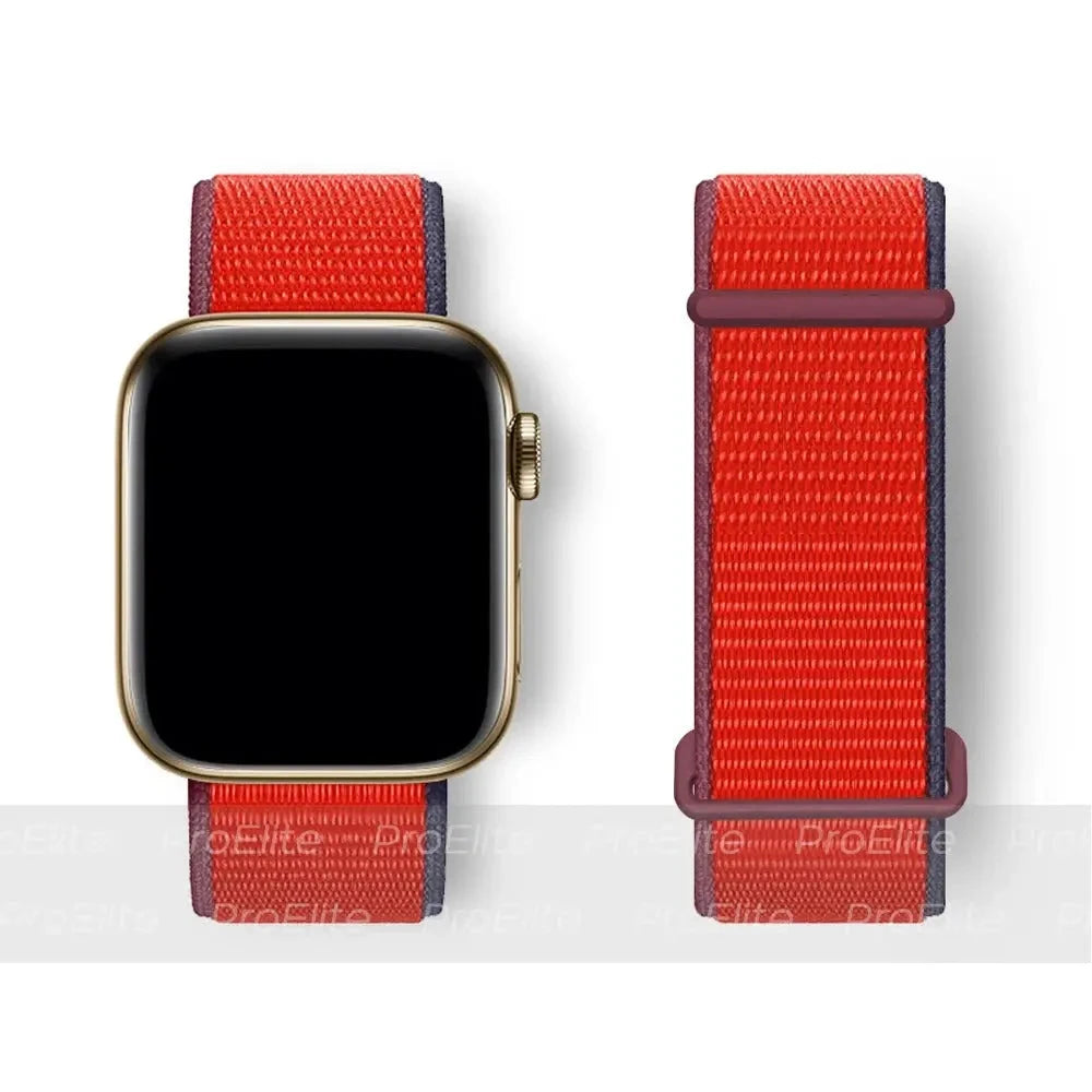Band For Apple Watch bands Series 2 9 8 7 SE/6/5/4 Ultra 40MM 44MM 49MM Nylon Soft Breathable Strap