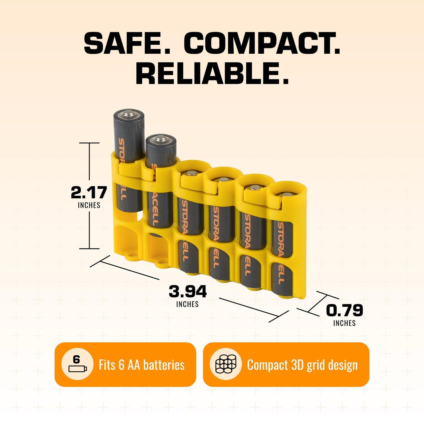 Slim Line AA 6 Pack (Yellow)