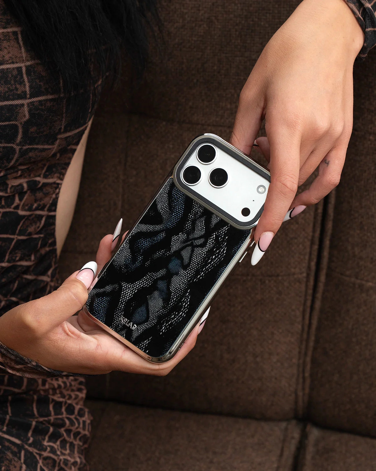 Viper Mesh | Teal Snakeskin Phone Case