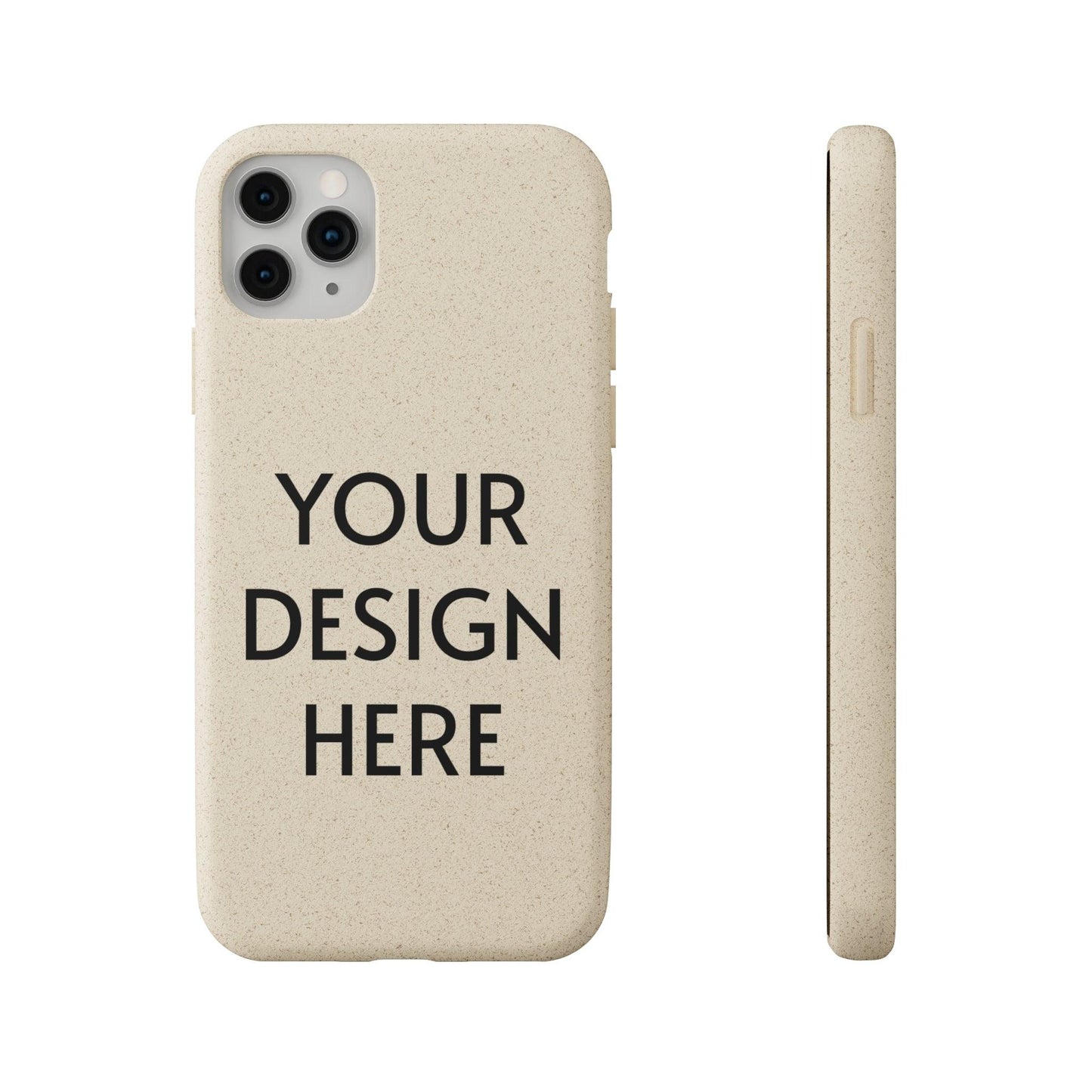 Custom Biodegradable Case for iPhone – PLA & PBAT Polymers, Bamboo Fiber, Matte Finish, Wireless Charging Compatible