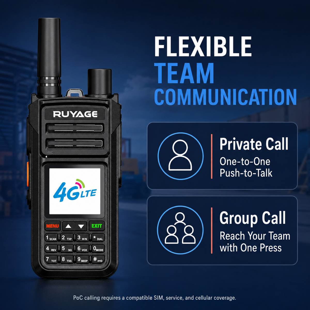 Ruyage Radio Nationwide PTT Dual-Mode Walkie-Talkie(X70)