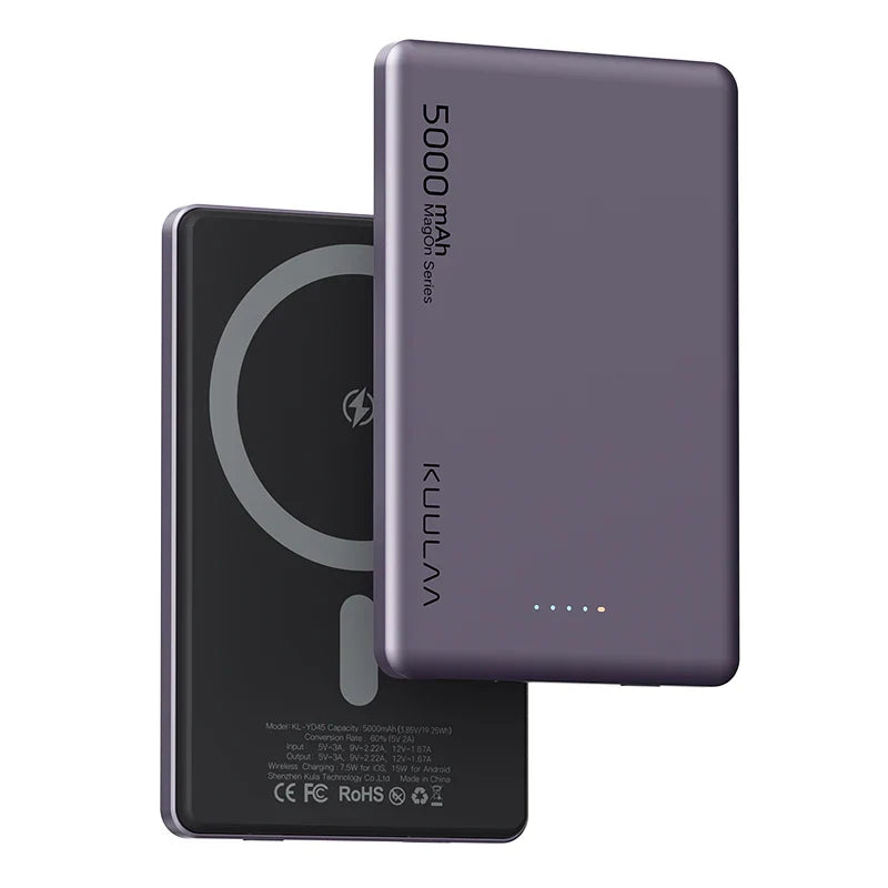 KUULAA Magsafe Power Bank 5000mAh Magnetic Wireless Phone Charger External Battery 20W Fast Charging For iPhone 15 14 PowerBank