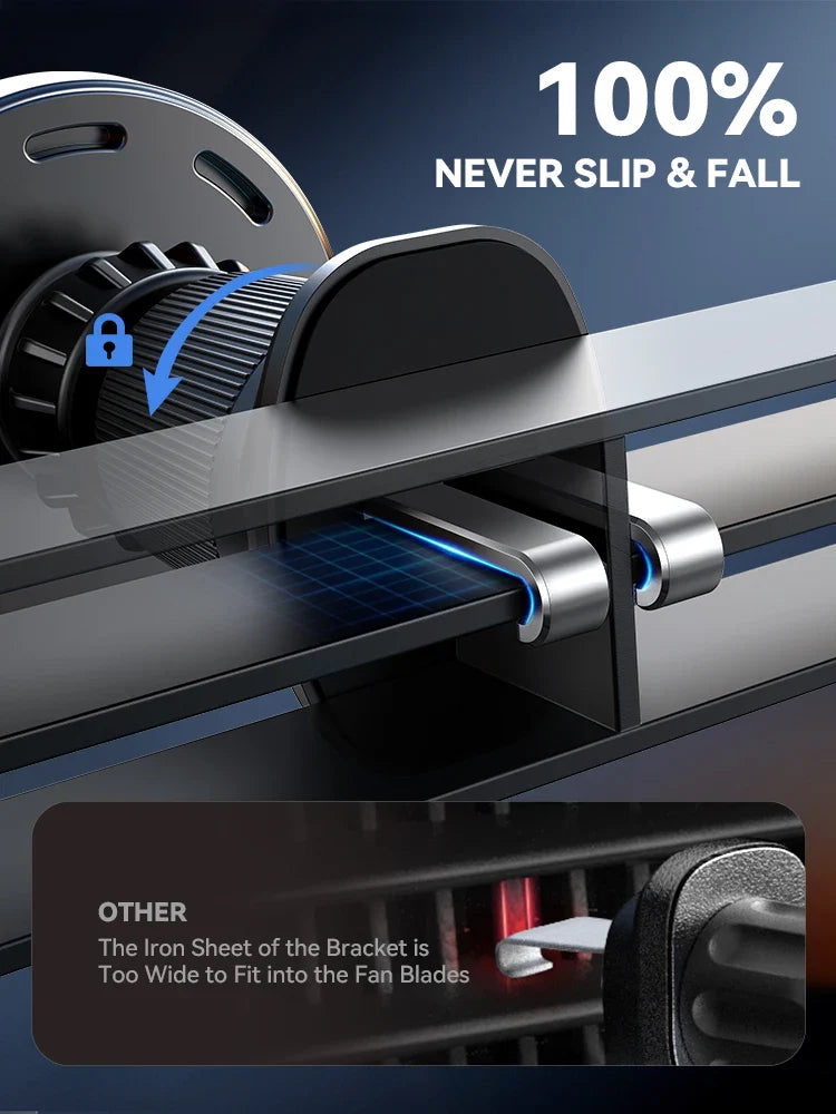 Joyroom Magnetic Car Phone Holder Mount Dashboard & Air Vent Wirelees Charging Phone Holder For iPhone 16 15 14 13 12 JR-ZS501