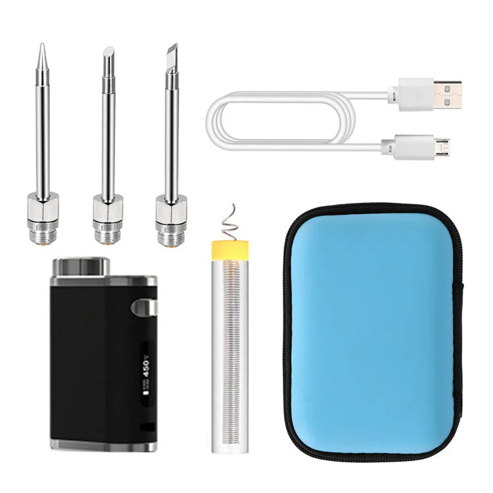 Rechargeable Soldering Iron Wireless Battery Soldering Iron With USB Charging 1w75w High Power With 3 Tips For Outdoor Soldering