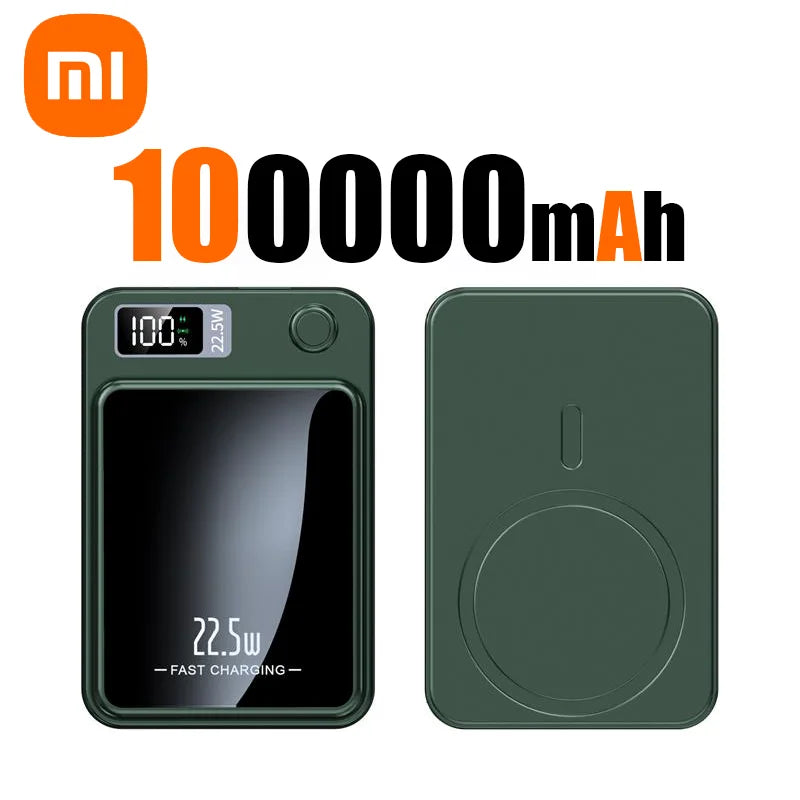 Xiaomi Mijia Magnetic Wireless 100000mAh Power Bank Fast Charger For Magsafe Portable Auxiliary Battery Pack For Iphone Huawei
