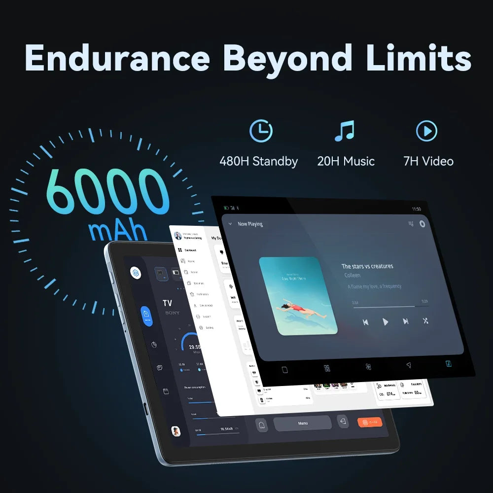 Cubot TAB 60 Tablet Octa core Android 13 8GB RAM(4GB+4GB) +128GB ROM 10.1" HD+ Screen Wi-Fi 6 13MP Rear Camera 6000mAh Battery