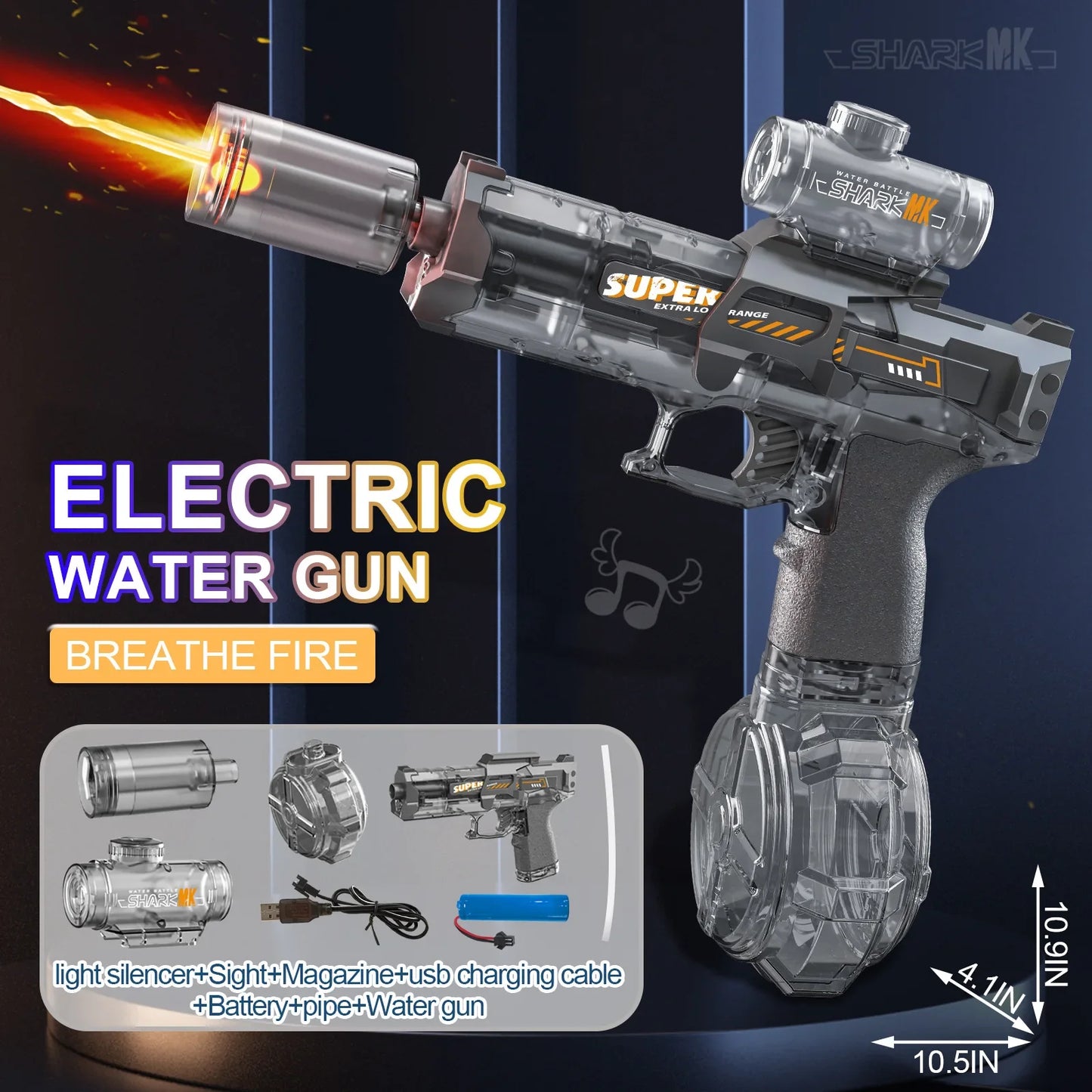 Summer New Ice Mouse Electric Water Gun Pistol Shooting Toy Full Automatic Shoot Outdoor Toy For Children Boys Girl Adults Gift
