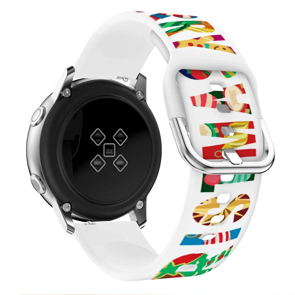 20mm 22mm Christmas Style Silicone Strap for COROS APEX 4 42mm PACE Pro Wristband Suunto Vertical 2 Run Race 2 CMF Watch 3 Pro 2