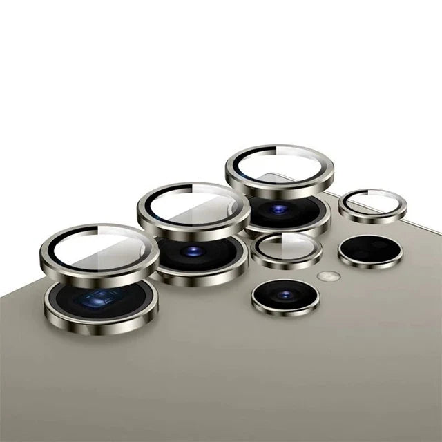 Camera Metal Ring Glass For Samsung Galaxy S24 Ultra S23 Plus Back Lens Cover Protector For Samsung S24+ S24Ultra Lens Cap Case