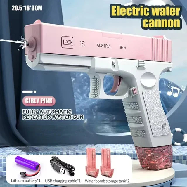 Electric Water Gun Toys Bursts Children's High-pressure Strong Charging Energy Water Automatic Water Spray Children's Toy Guns