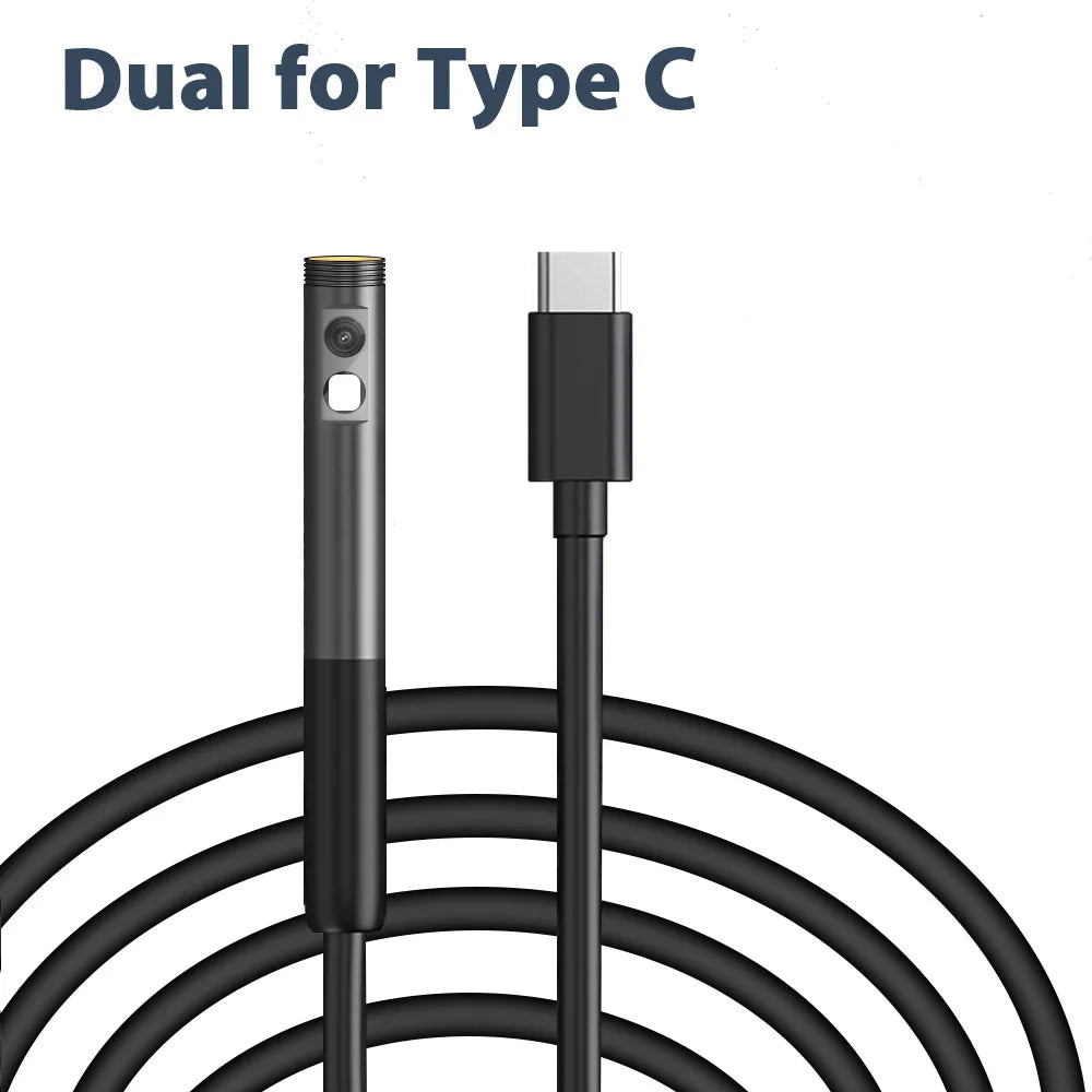 INSKAM Endoscope Inspection Camera 3 in 1 Micro USB/Type-C Mini Inspection Camera for IOS iphone Waterproof Pipeline Borescope