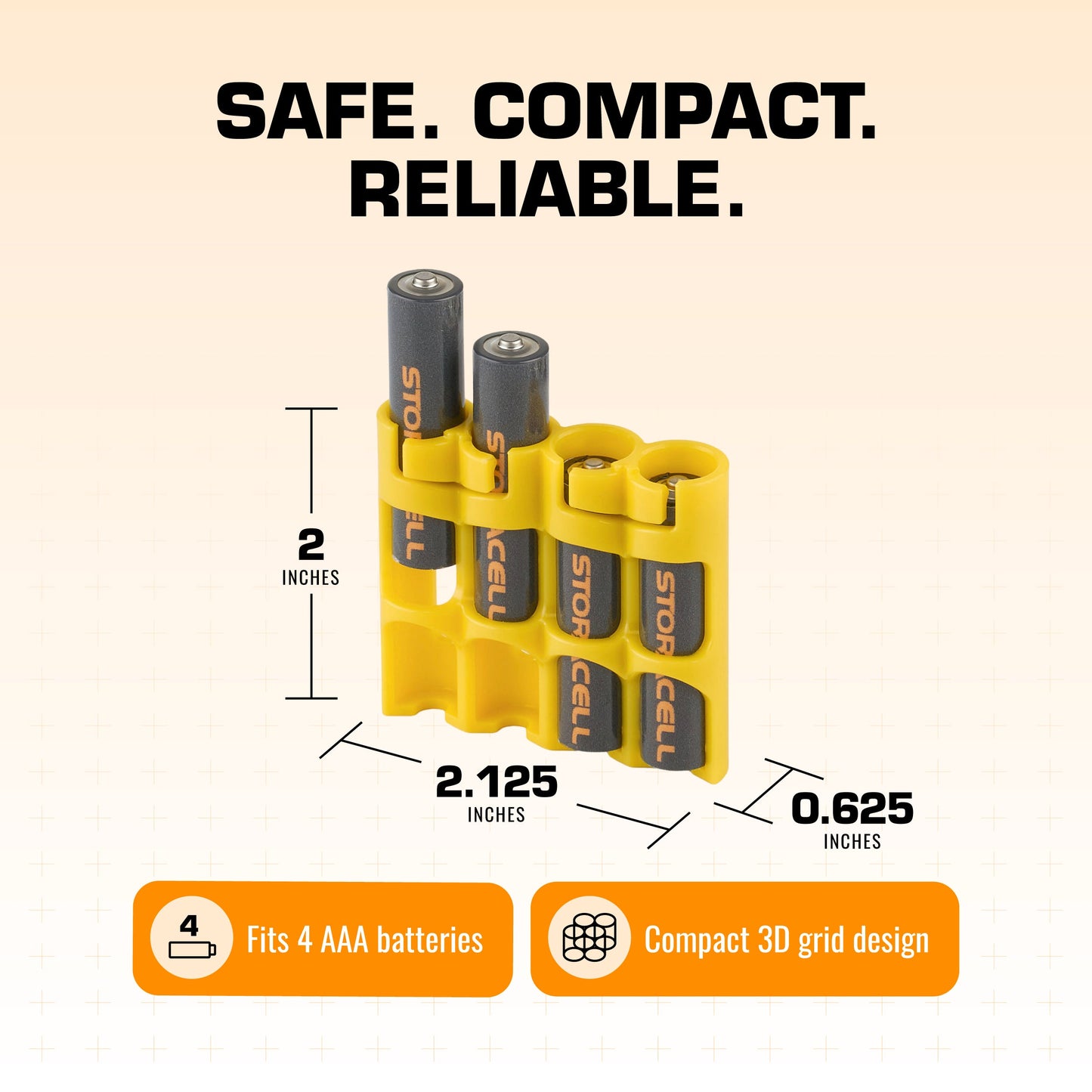 Slim Line AAA 4 Pack (Yellow)