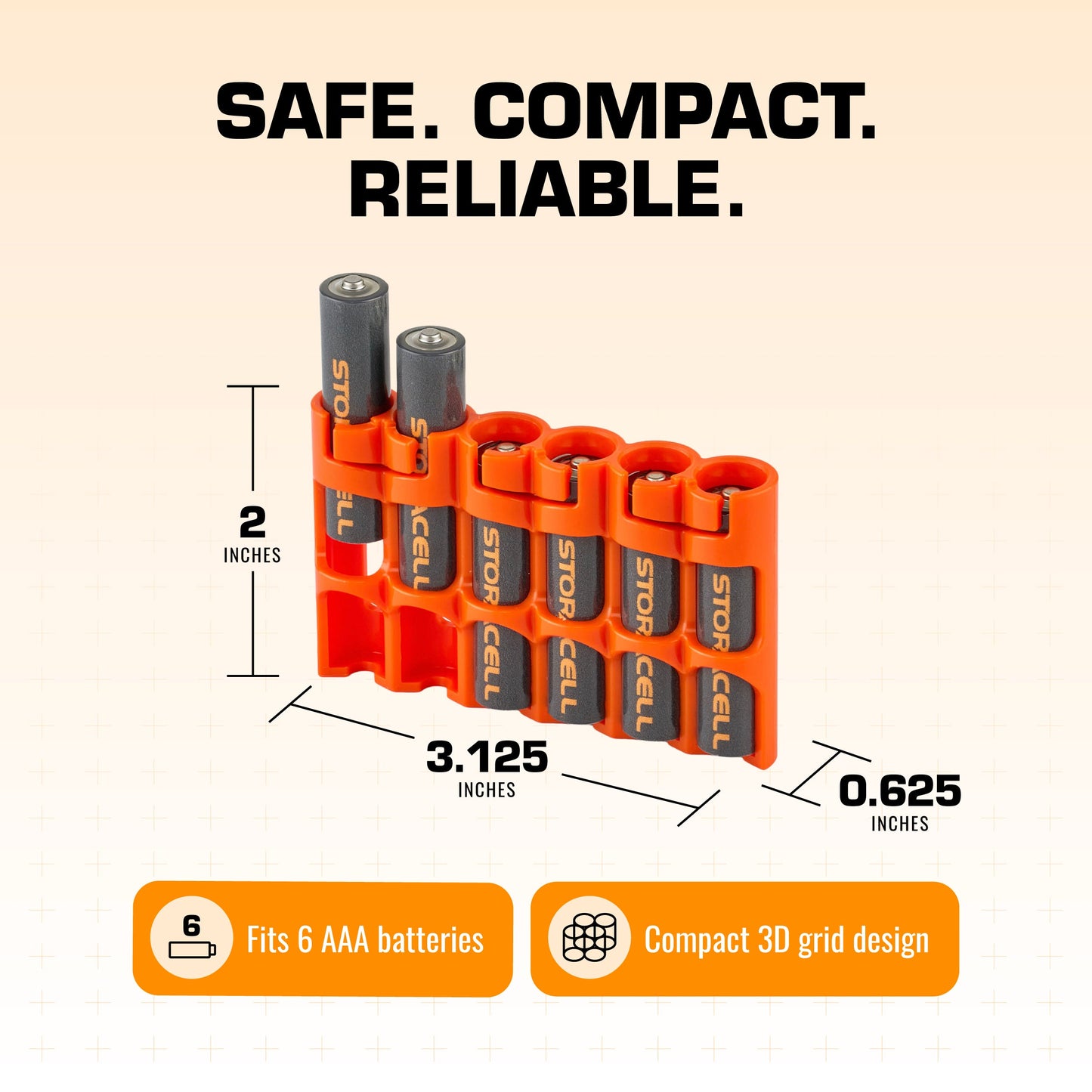 Slim Line AAA 6 Pack (Orange)