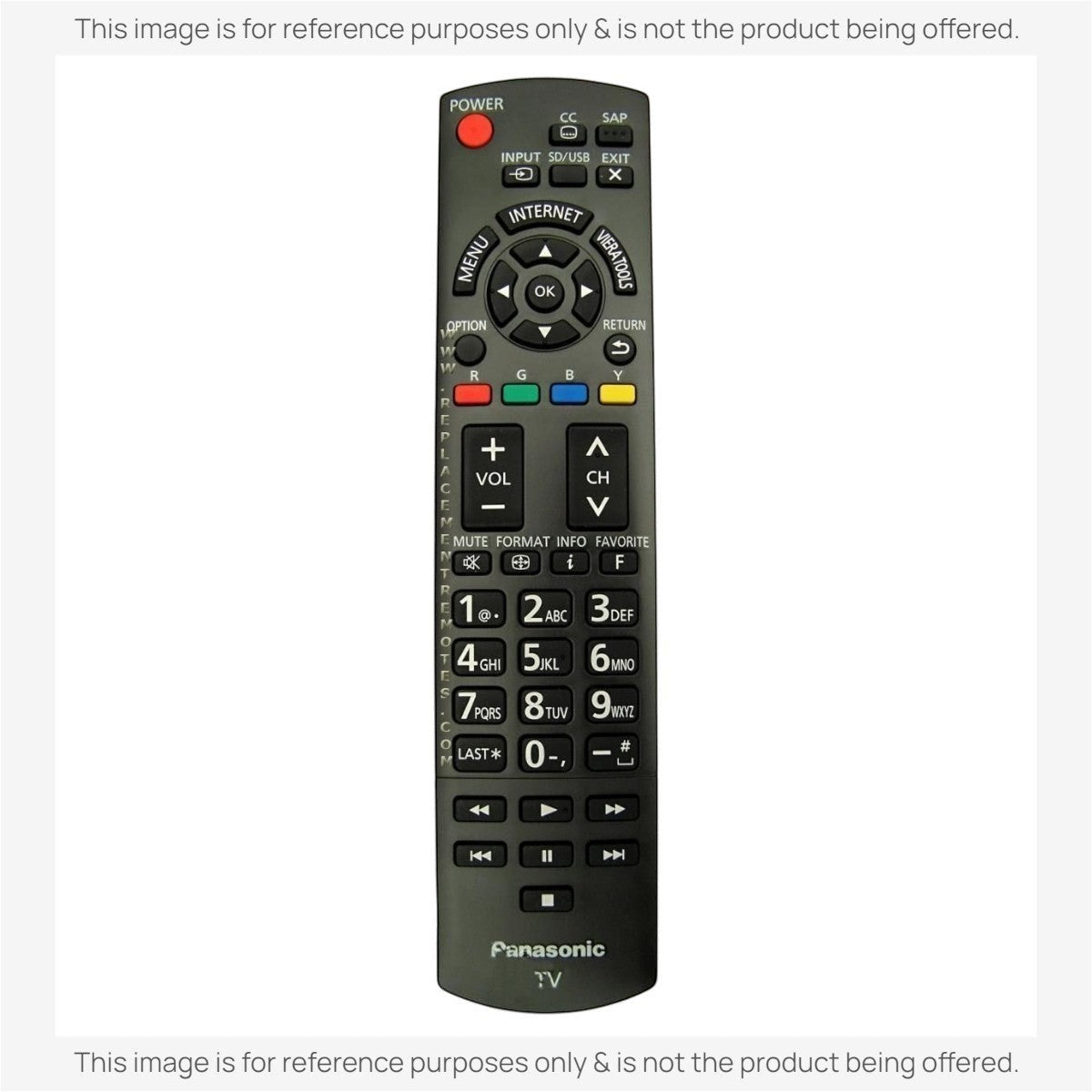 Panasonic N2QAYB000705 TV Remote Control