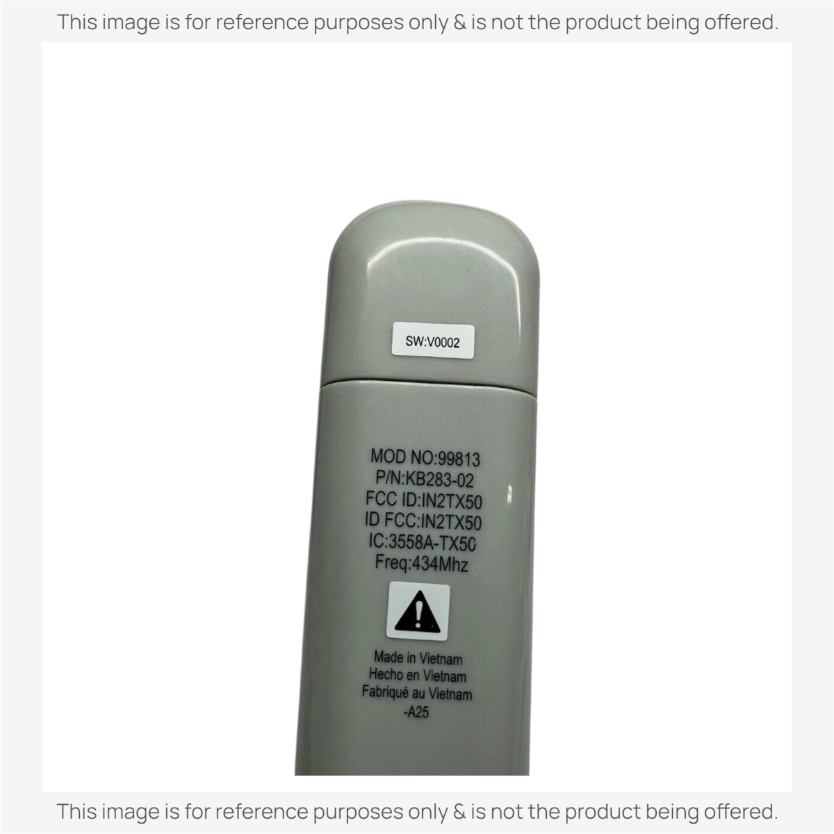 Hunter 99813 IN2TX50 Ceiling Fan Remote Control - KB283-02