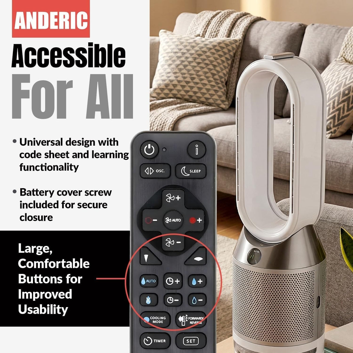 Dyson TP02 Upright Fan Remote Control