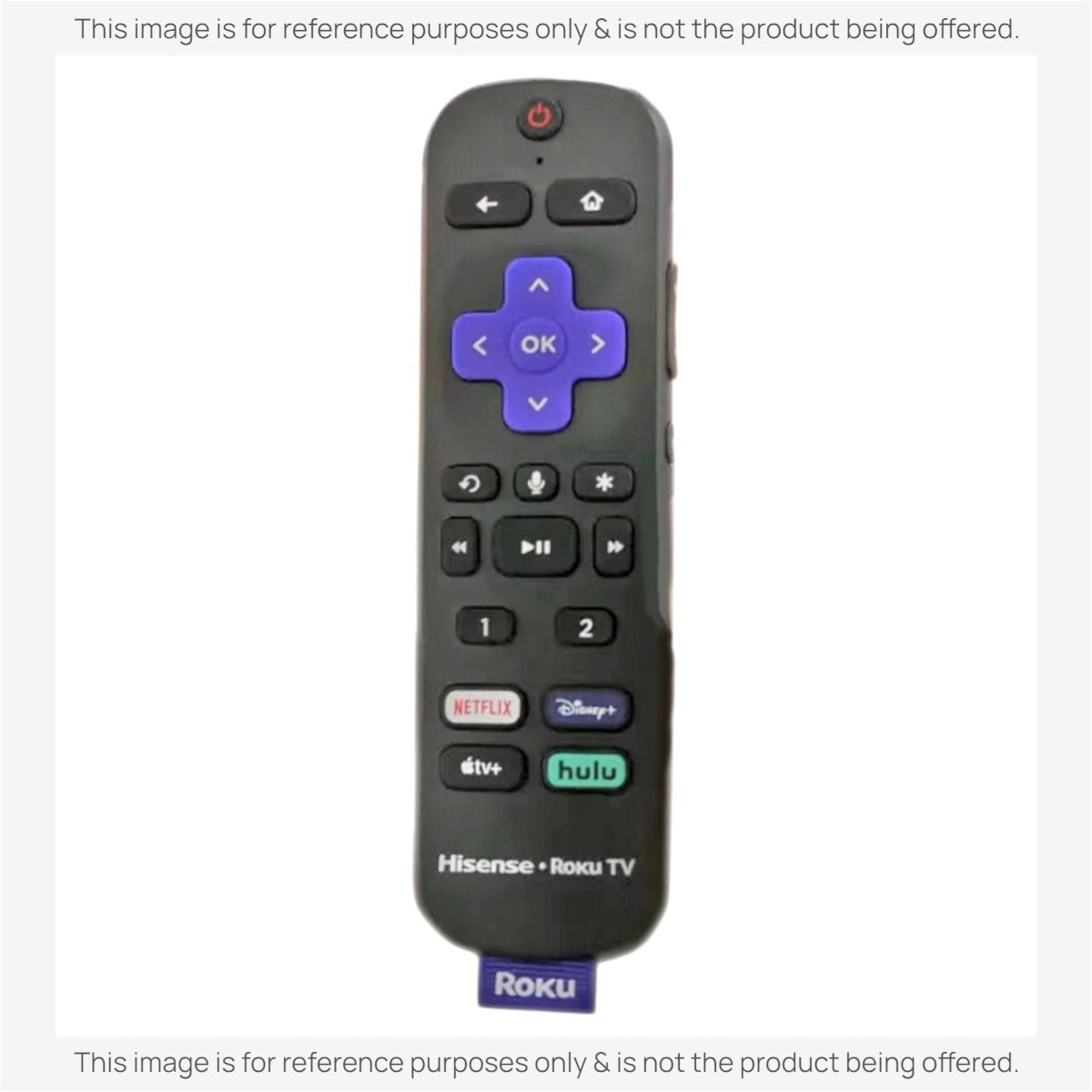 Hisense 75U800GR ROKU TV Remote Control | Voice | RF | Headphone - 75U800GR-REM