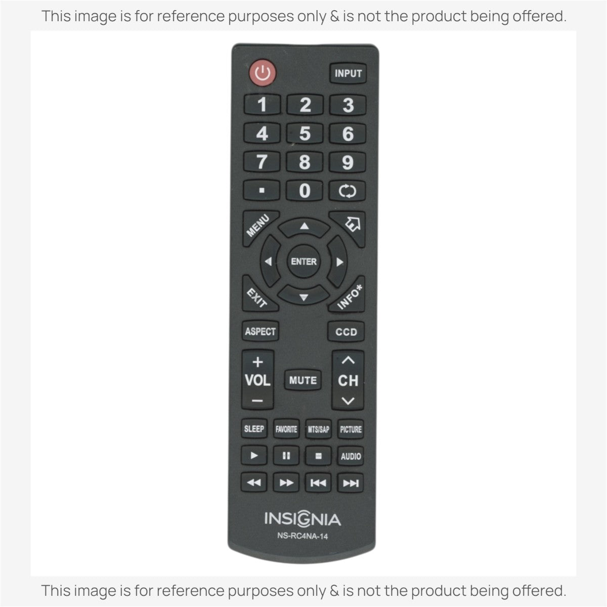 Insignia NSRC4NA14 TV Remote Control - NS-RC4NA-14