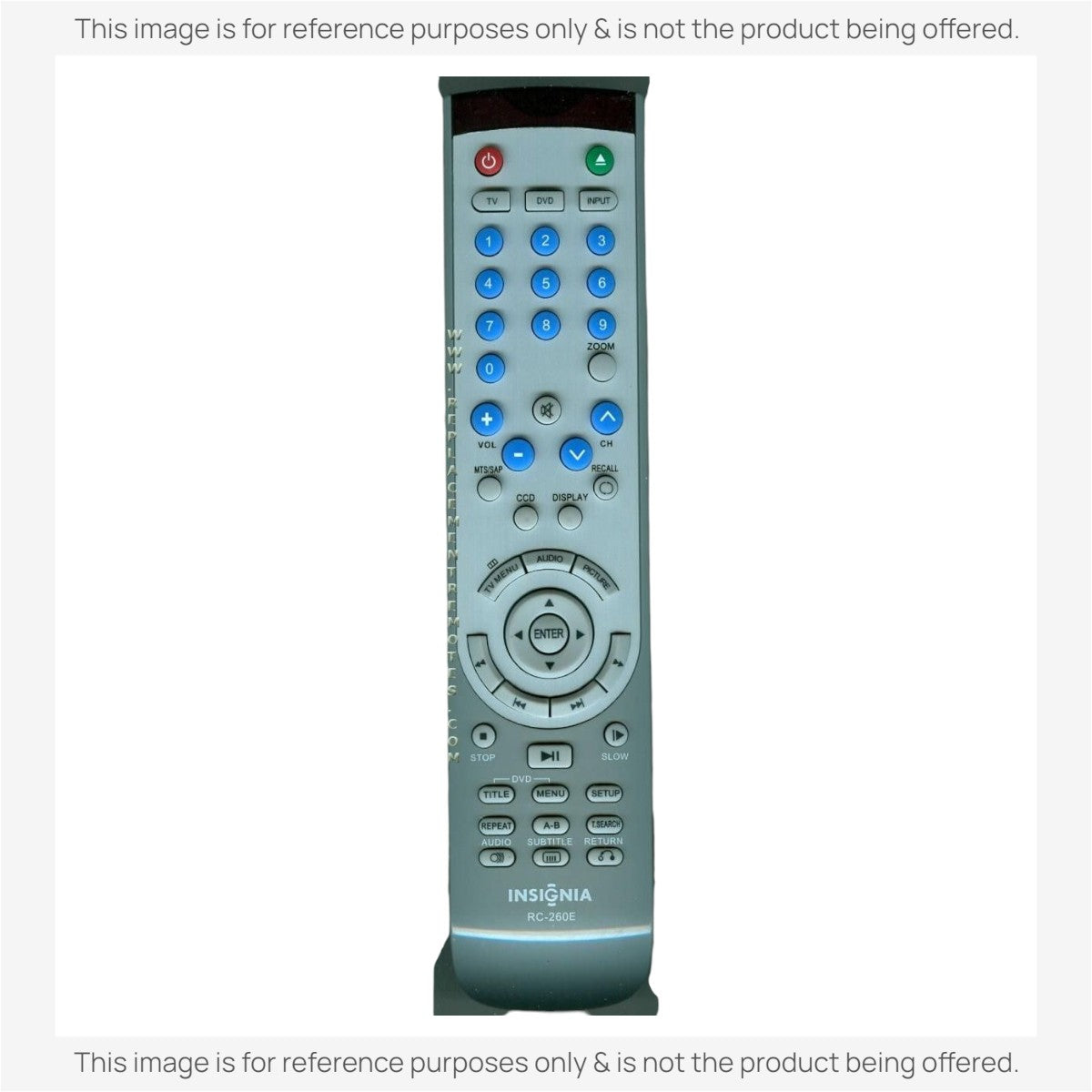 Insignia RC260E TV/DVD Combo Remote Control - ES06195E