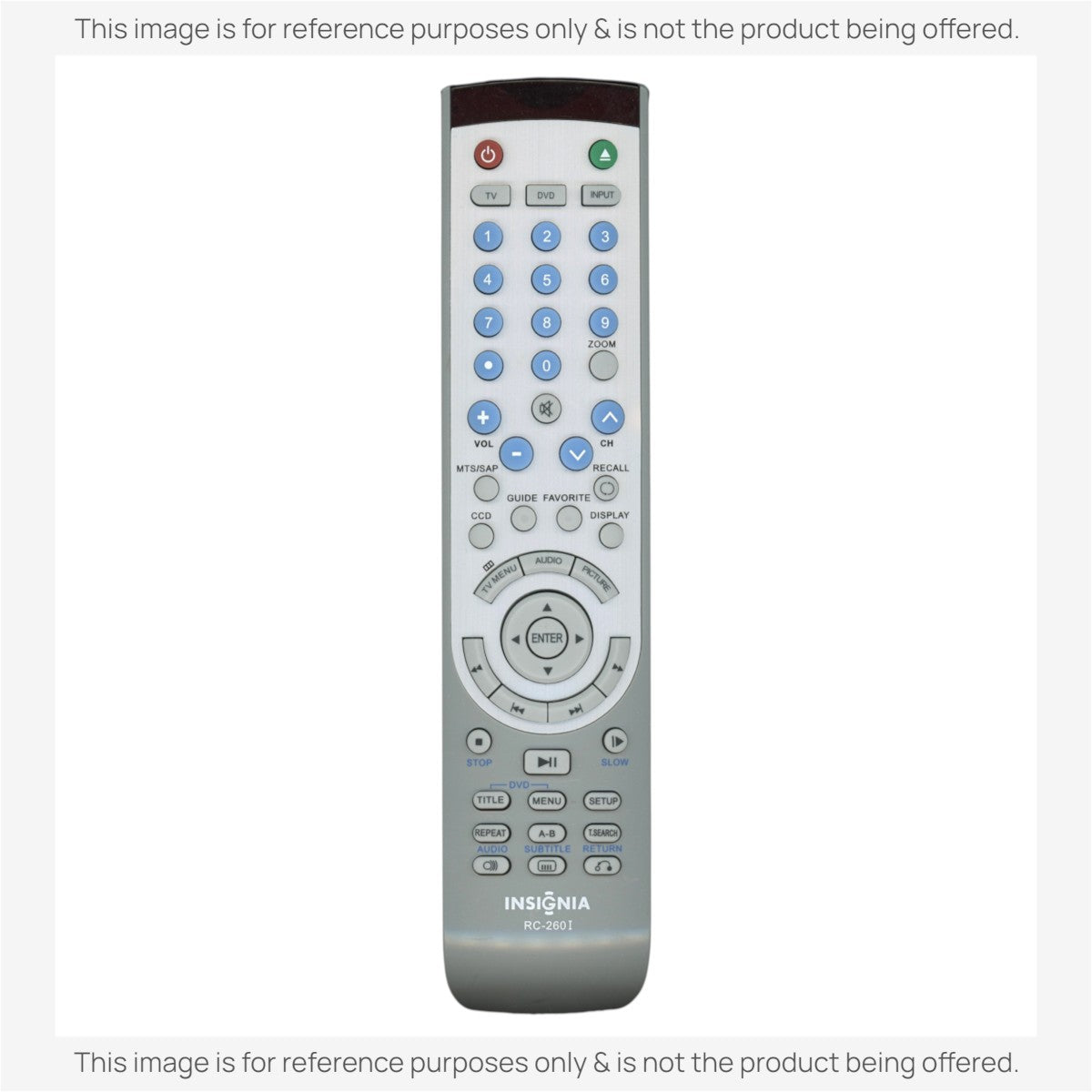 Insignia RC260I INSIGNIA TV/DVD Combo Remote Control - ES06195