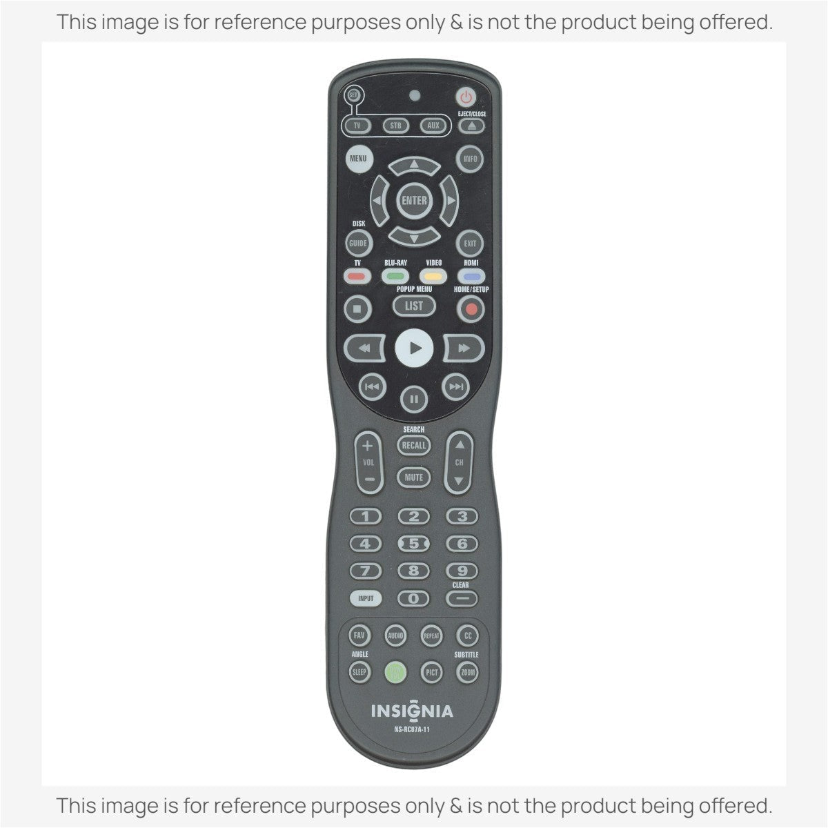 Insignia NSRC07A11 TV/DVD Remote Control