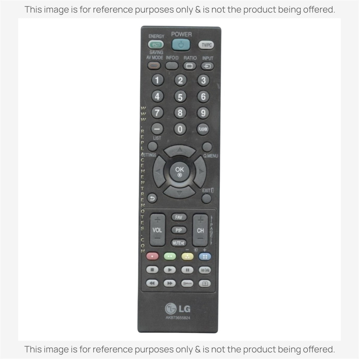 LG AKB73655824 TV Remote Control