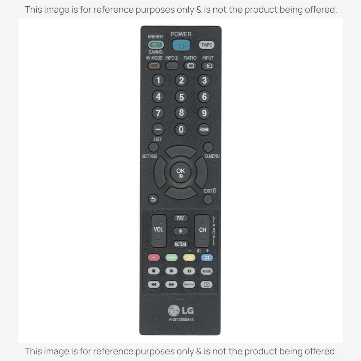 LG AKB73655848 TV Remote Control