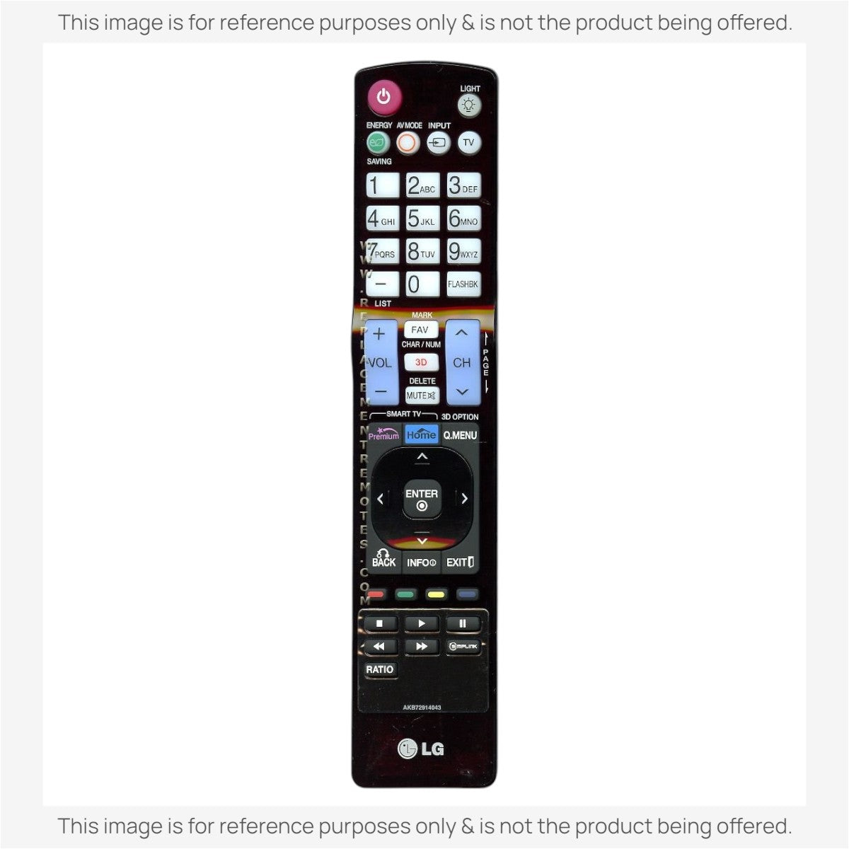LG AKB72914043 TV Remote Control