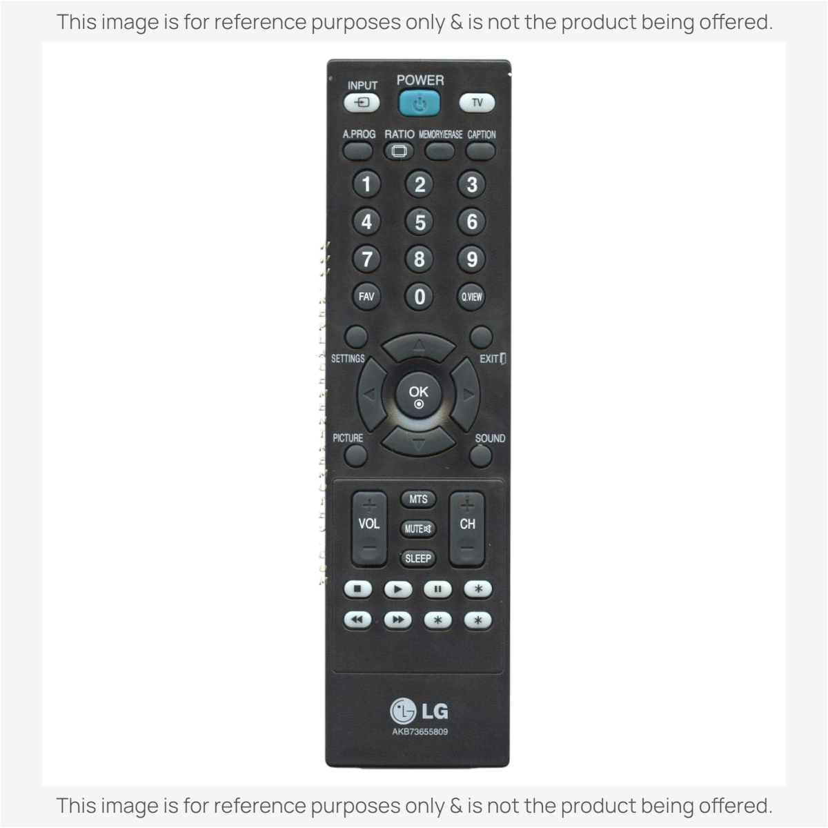 LG AKB73655809 TV Remote Control