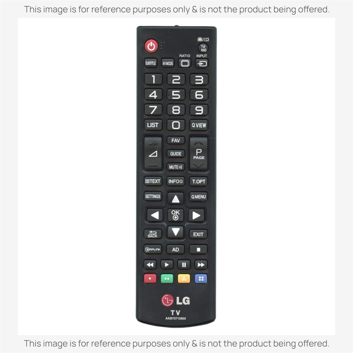 LG AKB73715603 TV Remote Control