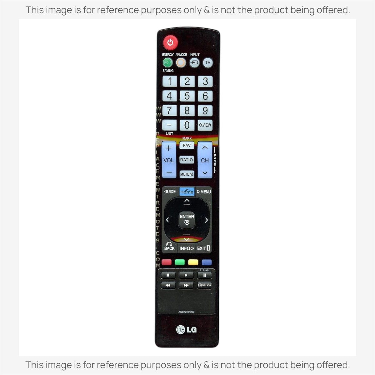 LG AKB72914299 TV Remote Control