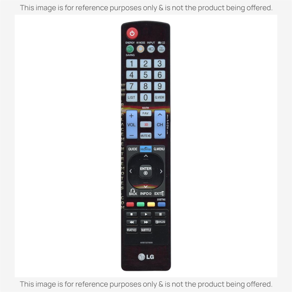 LG AKB73275650 TV Remote Control