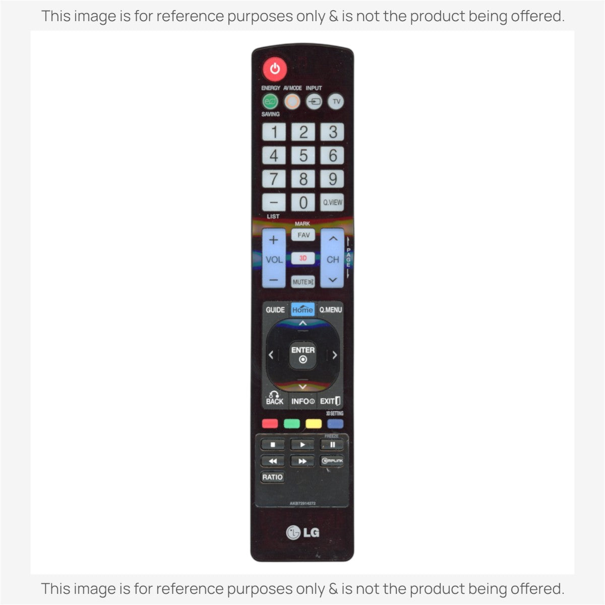 LG AKB72914272 TV Remote Control