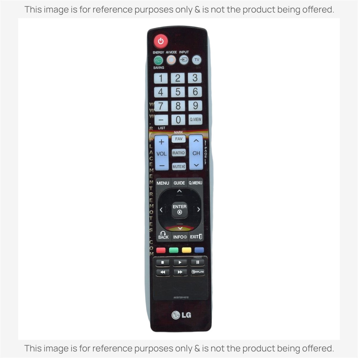 LG AKB72914212 TV Remote Control