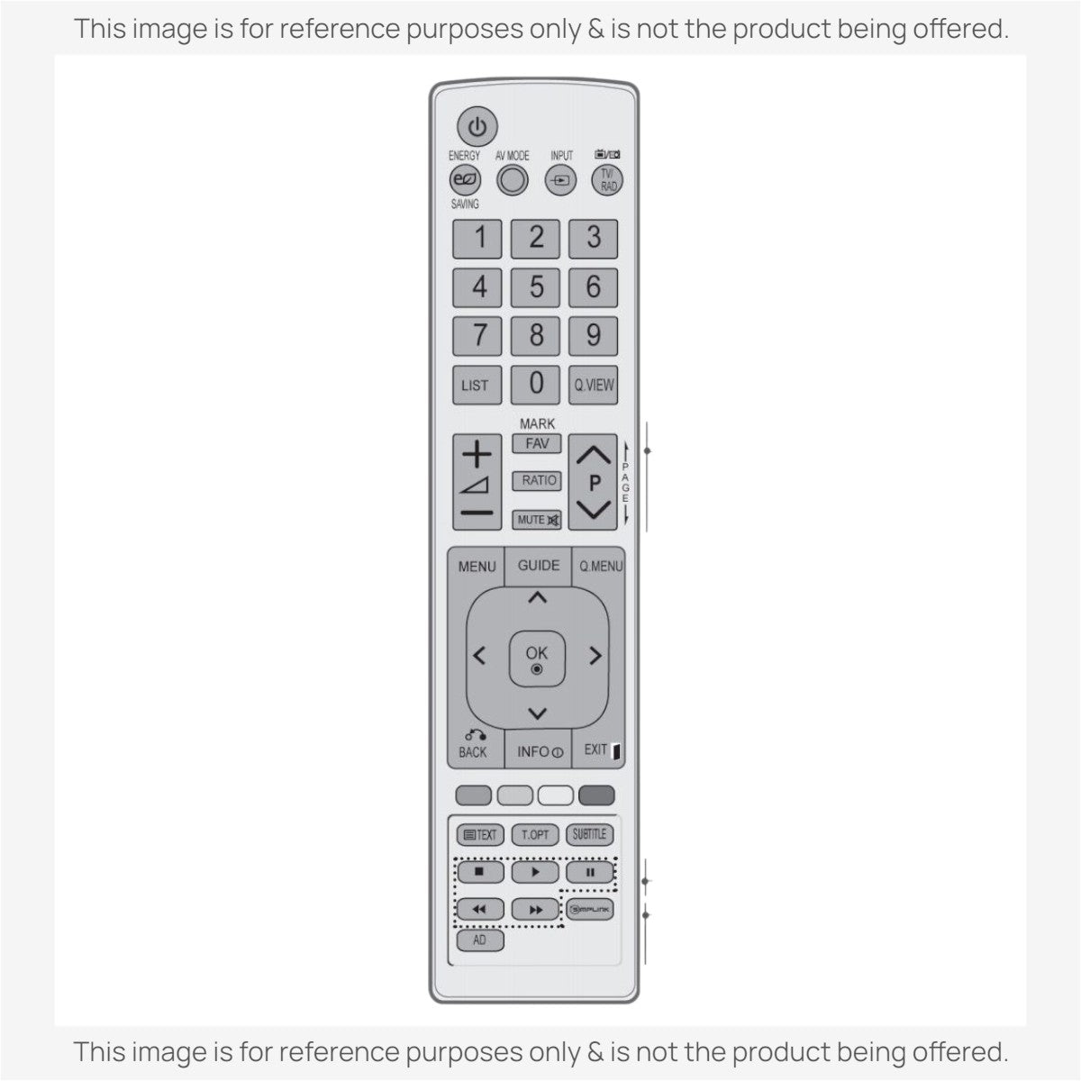 LG 2352272OH TV Remote Control
