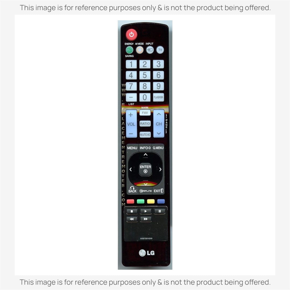 LG AKB72914240 TV Remote Control