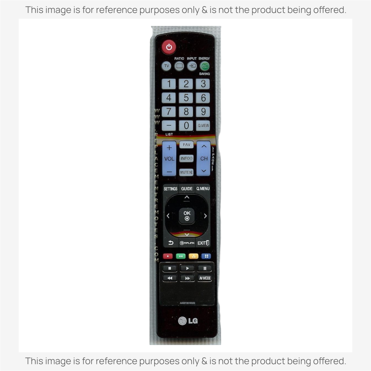 LG AKB73615322 TV Remote Control
