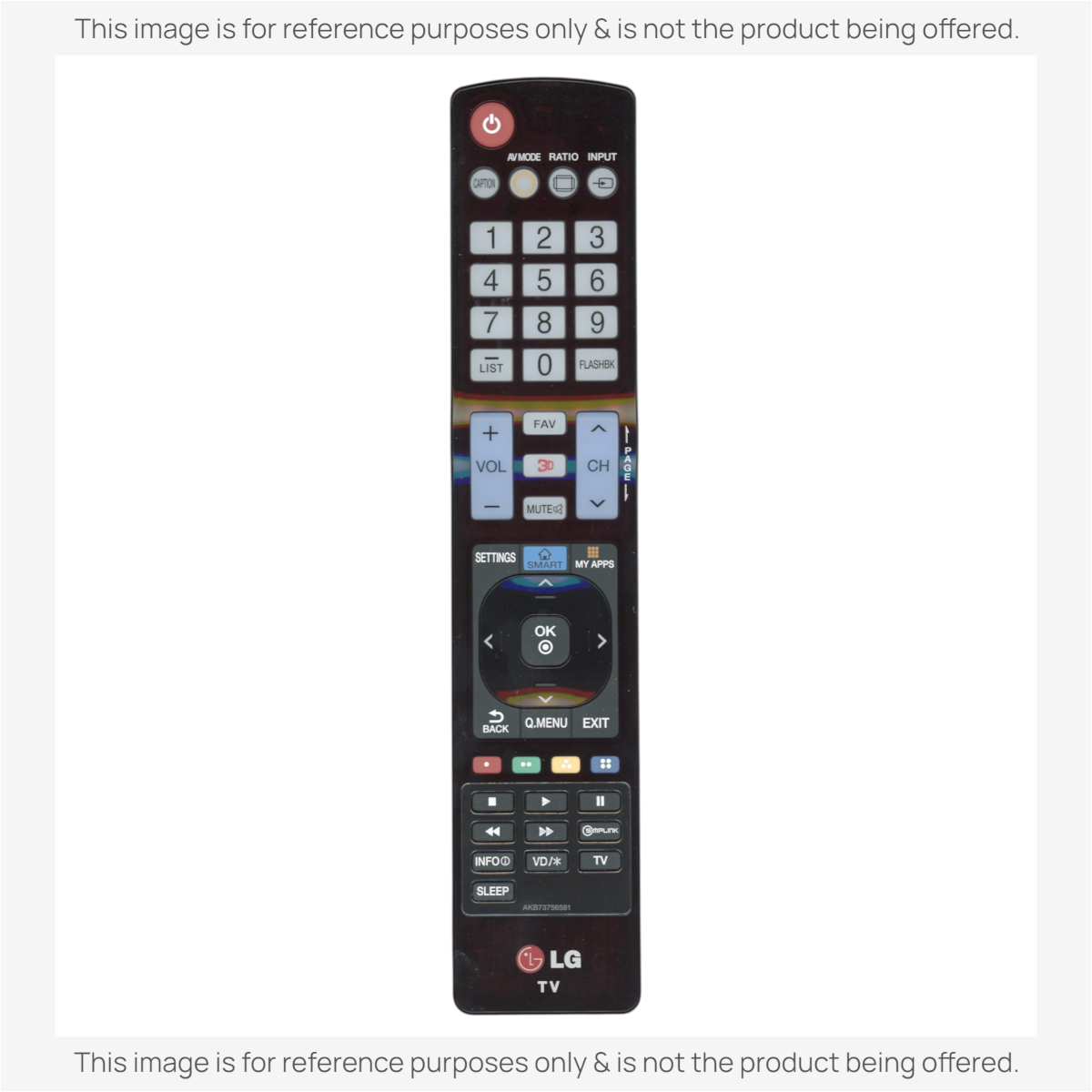 LG AKB73756581 TV Remote Control