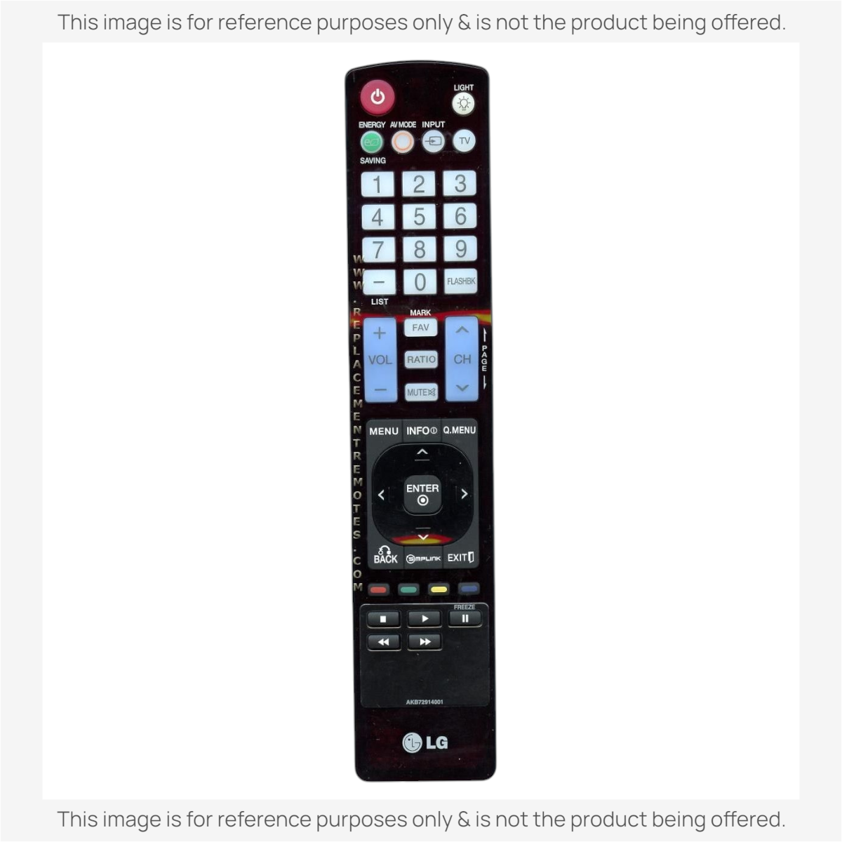 LG AKB72914001 TV Remote Control