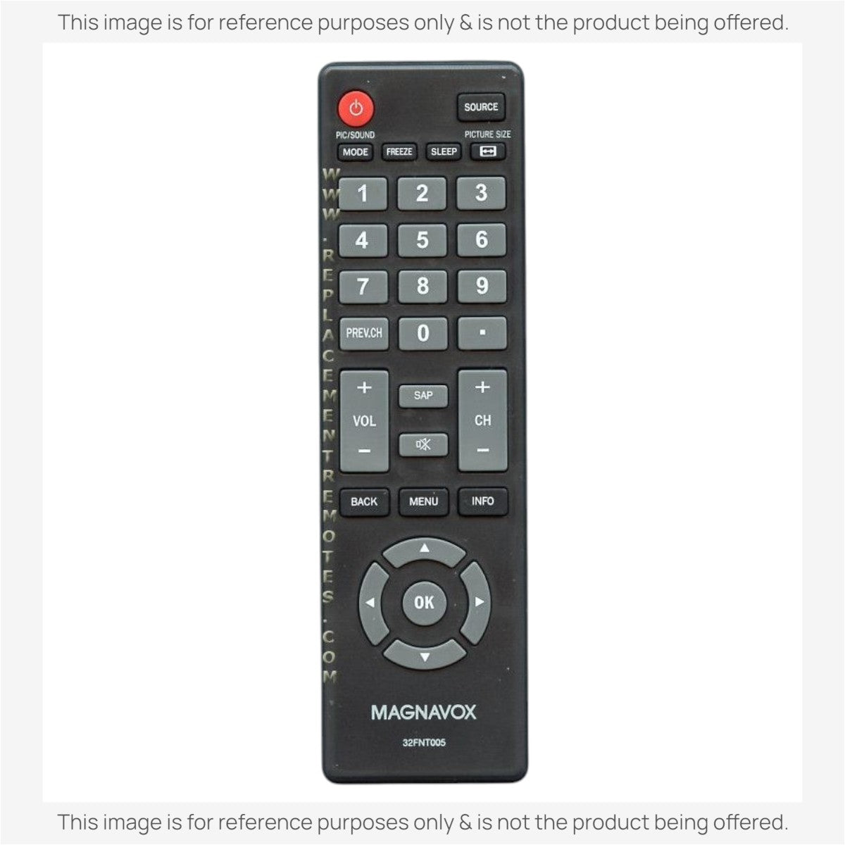 Magnavox 32FNT005 TV Remote Control