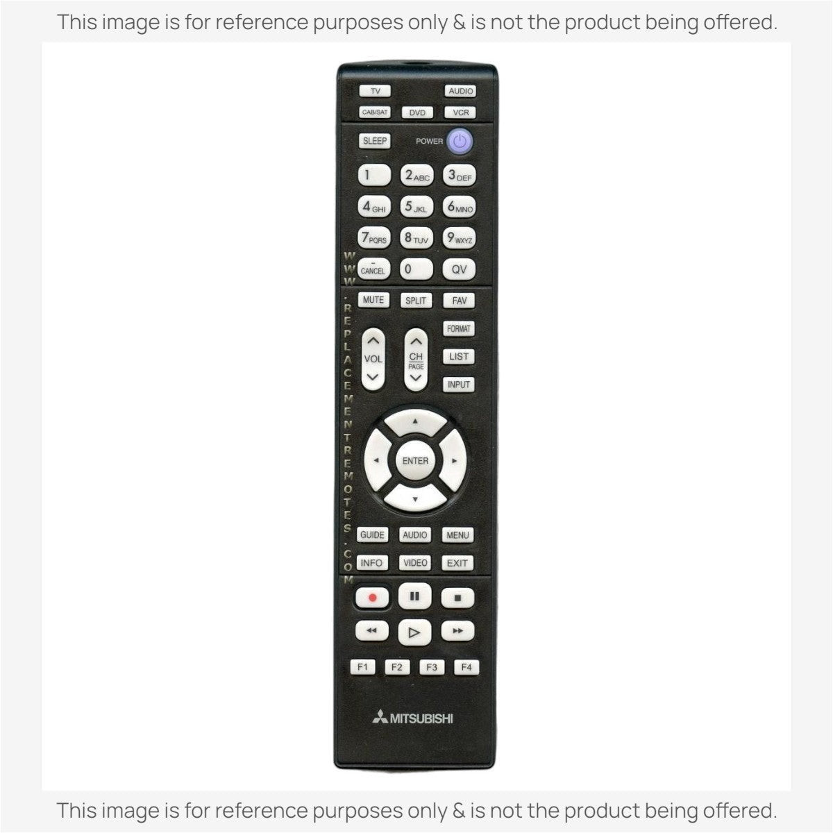 Mitsubishi 290P187030 TV Remote Control