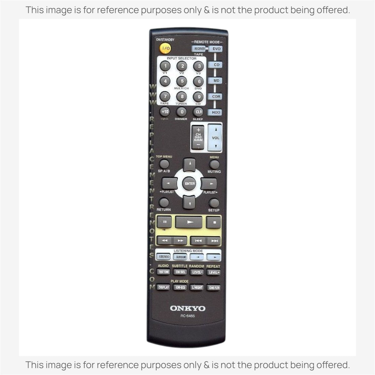 Onkyo RC646S Receiver Remote Control | RC-646S